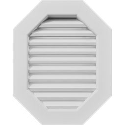 Ekena Millwork - GVPOV - Vertical Elongated Octagon PVC Gable Vent