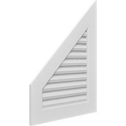 Ekena Millwork - GVPPL - TrueCraft Half Peaked Top Left PVC Gable Vent