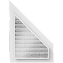 Ekena Millwork - GVPPL - TrueCraft Half Peaked Top Left PVC Gable Vent