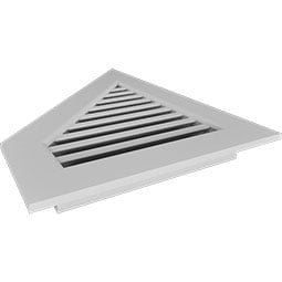 Ekena Millwork - GVPPL - TrueCraft Half Peaked Top Left PVC Gable Vent