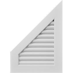 Ekena Millwork - GVPPL - TrueCraft Half Peaked Top Left PVC Gable Vent