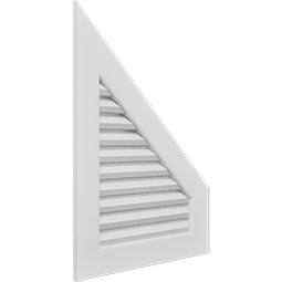 Ekena Millwork - GVPPR - TrueCraft Half Peaked Top Right PVC Gable Vent