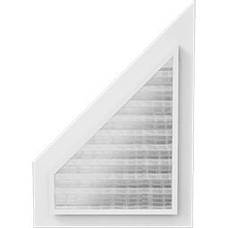 Ekena Millwork - GVPPR - TrueCraft Half Peaked Top Right PVC Gable Vent