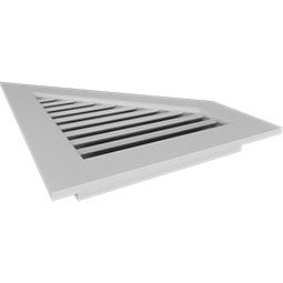 Ekena Millwork - GVPPR - TrueCraft Half Peaked Top Right PVC Gable Vent
