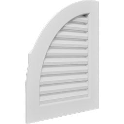 Ekena Millwork - GVPQL - TrueCraft Quarter Round Top Left PVC Gable Vent