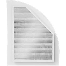Ekena Millwork - GVPQL - TrueCraft Quarter Round Top Left PVC Gable Vent