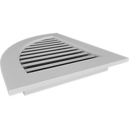 Ekena Millwork - GVPQL - TrueCraft Quarter Round Top Left PVC Gable Vent