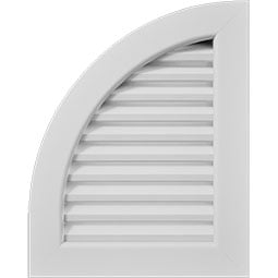 Ekena Millwork - GVPQL - TrueCraft Quarter Round Top Left PVC Gable Vent