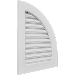 Ekena Millwork - GVPQR - TrueCraft Quarter Round Top Right PVC Gable Vent