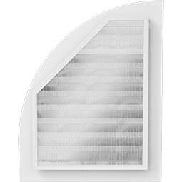 Ekena Millwork - GVPQR - TrueCraft Quarter Round Top Right PVC Gable Vent