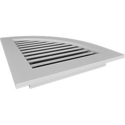 Ekena Millwork - GVPQR - TrueCraft Quarter Round Top Right PVC Gable Vent