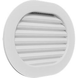 Ekena Millwork - GVPRE - TrueCraft Horizontal Round Ended PVC Gable Vent