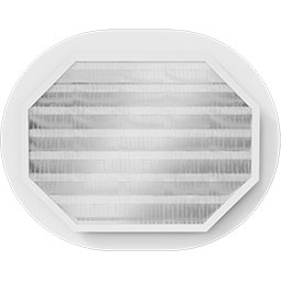 Ekena Millwork - GVPRE - TrueCraft Horizontal Round Ended PVC Gable Vent
