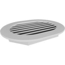 Ekena Millwork - GVPRE - TrueCraft Horizontal Round Ended PVC Gable Vent