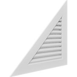 Ekena Millwork - GVPRL - TrueCraft Right Triangle PVC Gable Vent - Left Side