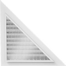 Ekena Millwork - GVPRL - TrueCraft Right Triangle PVC Gable Vent - Left Side