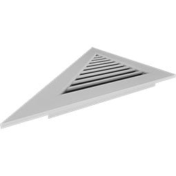 Ekena Millwork - GVPRL - TrueCraft Right Triangle PVC Gable Vent - Left Side