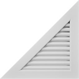 Ekena Millwork - GVPRL - TrueCraft Right Triangle PVC Gable Vent - Left Side