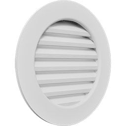 Ekena Millwork - GVPRO - TrueCraft Round PVC Gable Vent