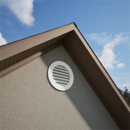 Ekena Millwork - GVPRO - TrueCraft Round PVC Gable Vent