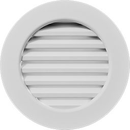 Ekena Millwork - GVPRO - TrueCraft Round PVC Gable Vent