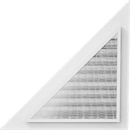 Ekena Millwork - GVPRR - TrueCraft Right Triangle PVC Gable Vent - Right Side