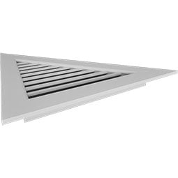 Ekena Millwork - GVPRR - TrueCraft Right Triangle PVC Gable Vent - Right Side
