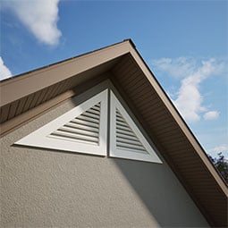 Ekena Millwork - GVPRR - TrueCraft Right Triangle PVC Gable Vent - Right Side