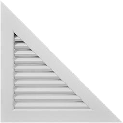 Ekena Millwork - GVPRR - TrueCraft Right Triangle PVC Gable Vent - Right Side