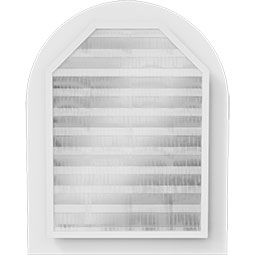 Ekena Millwork - GVPRT - TrueCraft Round Top PVC Gable Vent