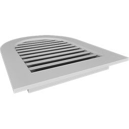 Ekena Millwork - GVPRT - TrueCraft Round Top PVC Gable Vent
