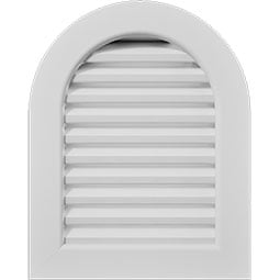 Ekena Millwork - GVPRT - TrueCraft Round Top PVC Gable Vent