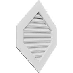 Ekena Millwork - GVPVP - TrueCraft Vertical Peaked PVC Gable Vent