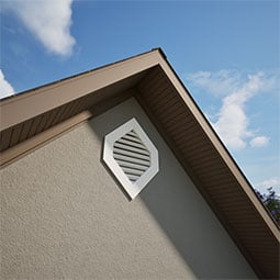 Ekena Millwork - GVPVP - TrueCraft Vertical Peaked PVC Gable Vent