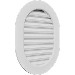 Ekena Millwork - GVPVR - TrueCraft Vertical Round Ended PVC Gable Vent