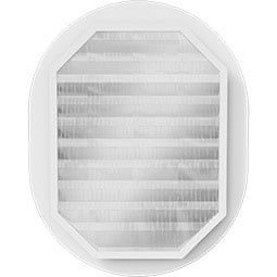 Ekena Millwork - GVPVR - TrueCraft Vertical Round Ended PVC Gable Vent