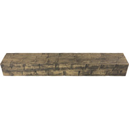 Ekena Millwork - MANURD - Heritage Timber Reclaimed Axed Cut Faux Wood Fireplace Mantel
