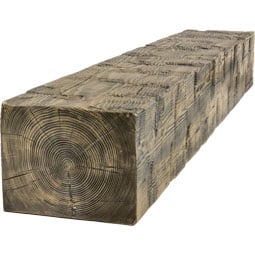 Ekena Millwork - MANURD - Heritage Timber Reclaimed Axed Cut Faux Wood Fireplace Mantel