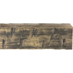 Ekena Millwork - MANURD - Heritage Timber Reclaimed Axed Cut Faux Wood Fireplace Mantel