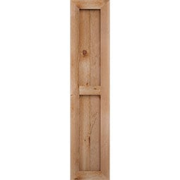 Ekena Millwork - RUSTIC-SHUTTER-FRAMED-BNB - TimberCraft Framed Board-n-Batten Shutters, Rough Sawn Western Red Cedar (Per Pair)