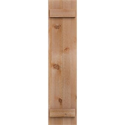 Ekena Millwork - RUSTIC-SHUTTER-JOINED-BNB - TimberCraft Joined Board-n-Batten Shutters, Rough Sawn Western Red Cedar (Per Pair)