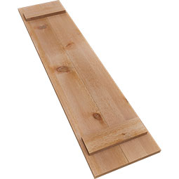 Ekena Millwork - RUSTIC-SHUTTER-JOINED-BNB - TimberCraft Joined Board-n-Batten Shutters, Rough Sawn Western Red Cedar (Per Pair)