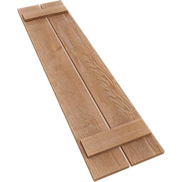 Ekena Millwork - RUSTIC-SHUTTER-SPACED-BNB - TimberCraft Spaced Board-n-Batten Shutters, Rough Sawn Western Red Cedar (Per Pair)
