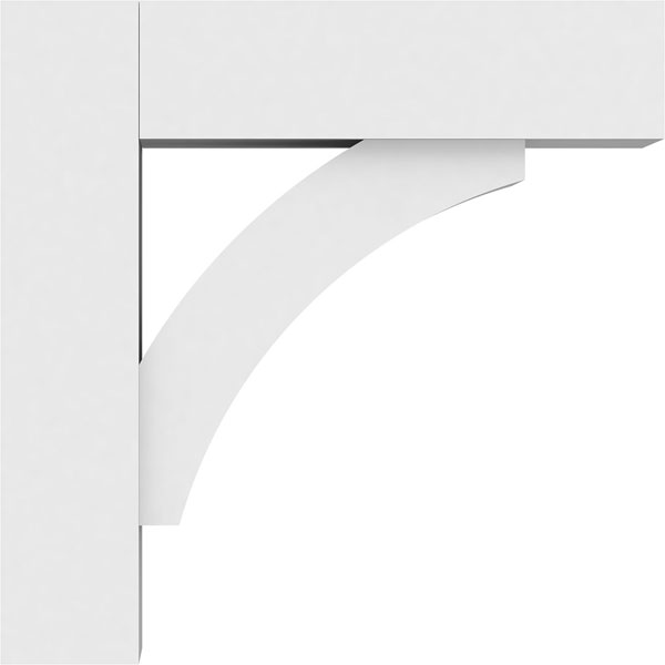 Ekena Millwork - BKTPSTHR05 - Standard Thorton Architectural Grade PVC Bracket with Block Ends