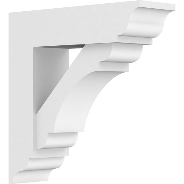Ekena Millwork - BKTPSOLY01 - Standard Olympic Architectural Grade PVC Bracket with Traditional Ends
