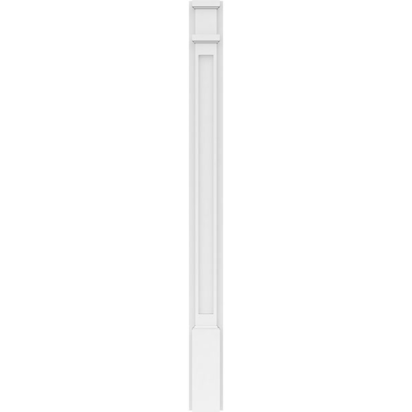 Ekena Millwork - PILPFP-2 - Flat Panel PVC Pilaster w/Standard Capital & Base (Pair)
