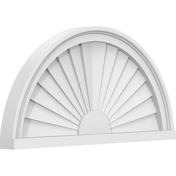 Ekena Millwork - PEDPSHRO00 - Half Round Architectural Grade PVC Pediment