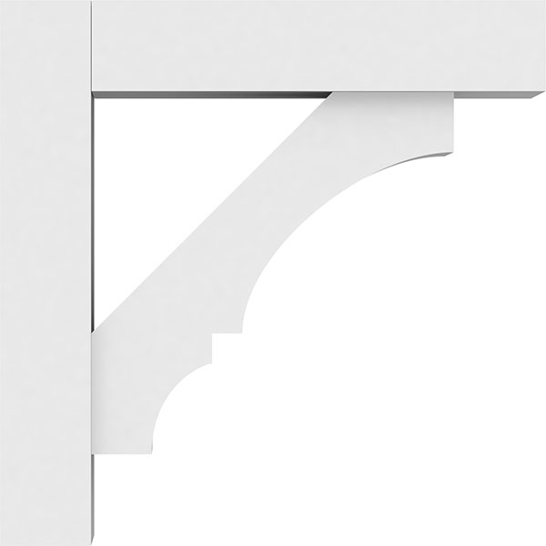 Ekena Millwork - BKTPSBOA05 - Standard Balboa Architectural Grade PVC Bracket With Block Ends