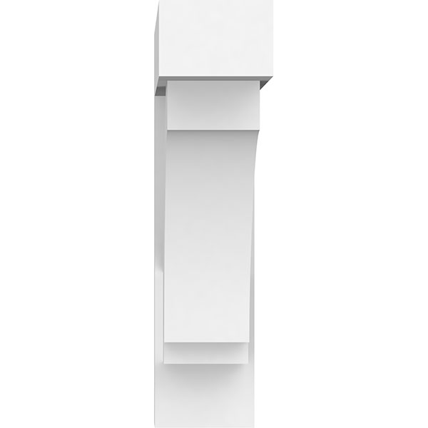 Ekena Millwork - BKTPSIMP05 - Standard Imperial Architectural Grade PVC Bracket With Block Ends