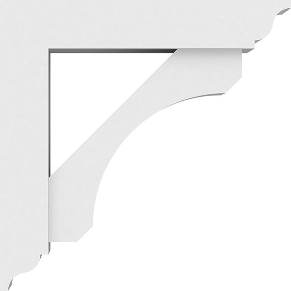 Ekena Millwork - BKTPSLEC01 - Standard Legacy Architectural Grade PVC Bracket With Traditional Ends
